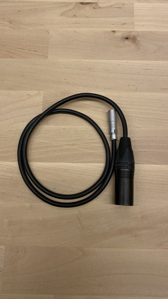[K30346] 3-pin XLR (male) to 3-pin Fischer (female)